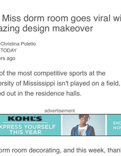 Ole miss dorm room viral amazing design makeover.